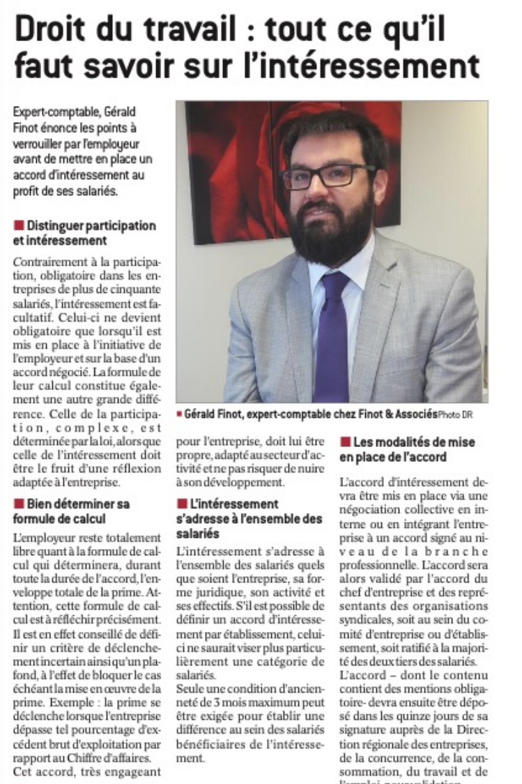 droit du travail savoir intéressement Progrès 28 novembre 2017 Camille Perrin